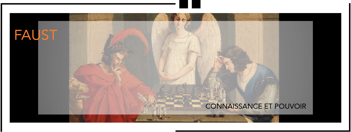 Illustration of Faust playing chess